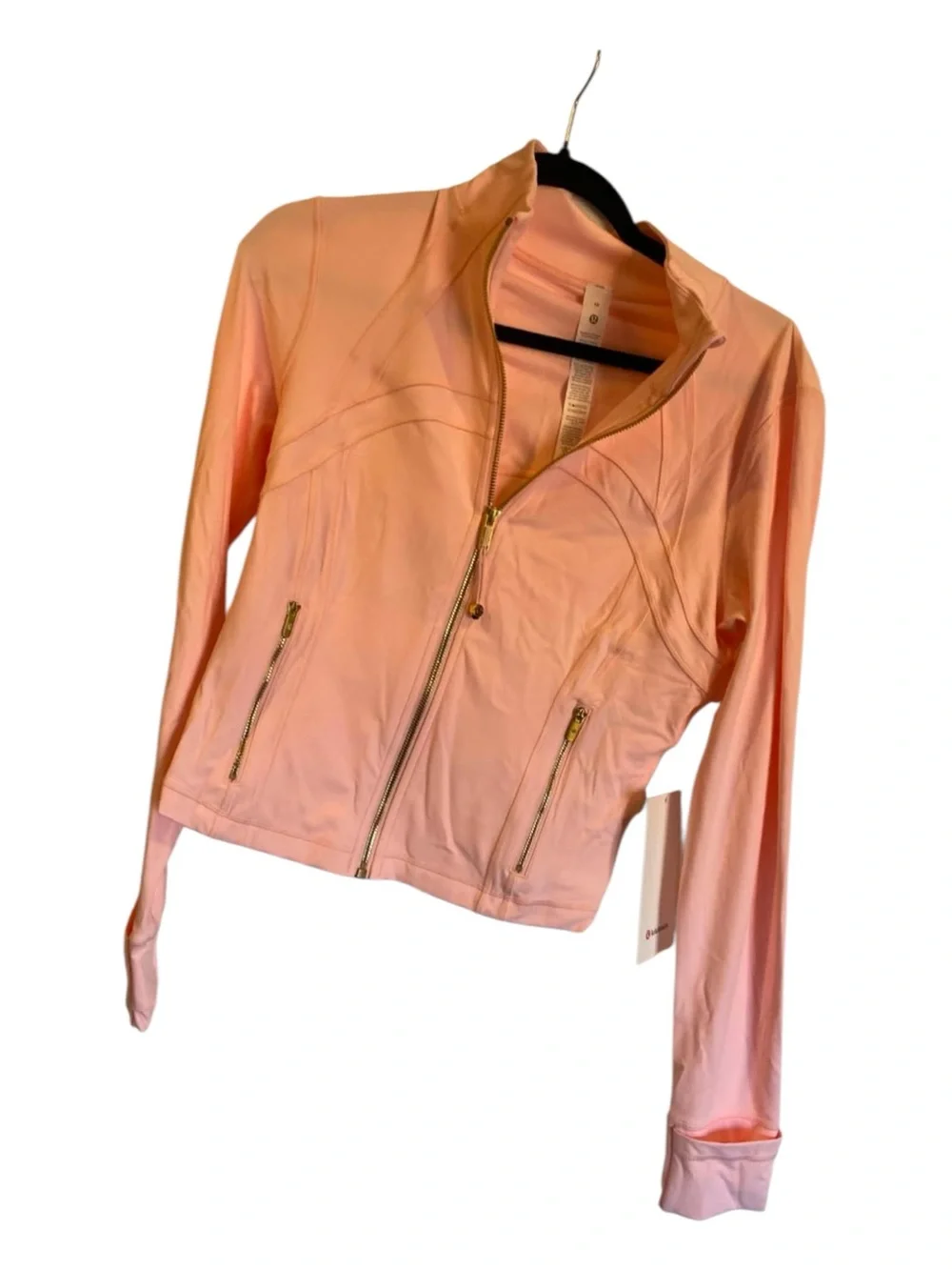 NWT Lululemon Define Cropped Jacket Nulu BLUSHED QUARTZ/GOLD Size: 10